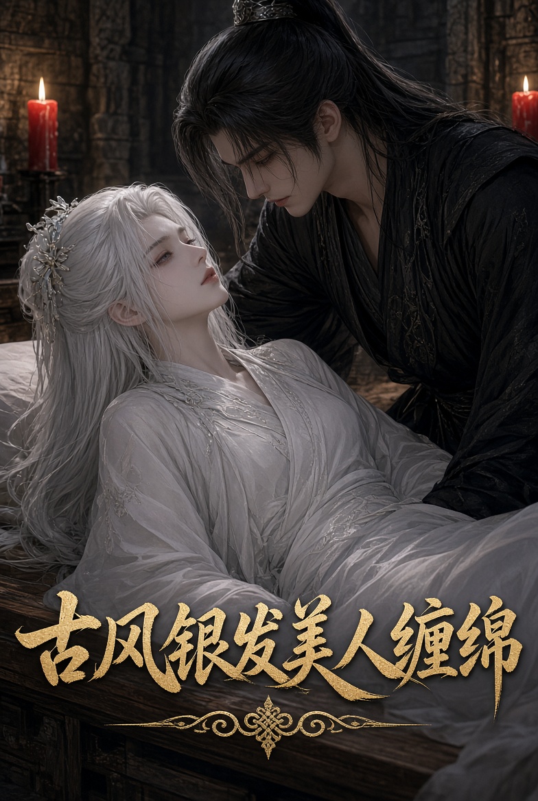 古风银发美人缠绵